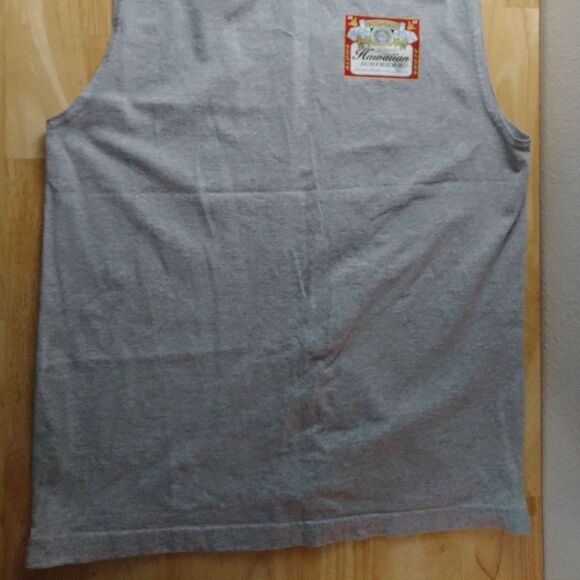 Vintage Hawaiian Surfrider Budweiser Logo Parody Tank Top Shirt - Picture 4 of 10